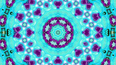 Soyut boya fırça mürekkep patlayabilir formanın düzgün kavramı simetrik desen süs dekoratif Kaleidoscope hareketi geometrik daire ve yıldız şekiller