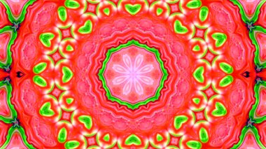 Soyut boya fırça mürekkep patlayabilir formanın düzgün kavramı simetrik desen süs dekoratif Kaleidoscope hareketi geometrik daire ve yıldız şekiller