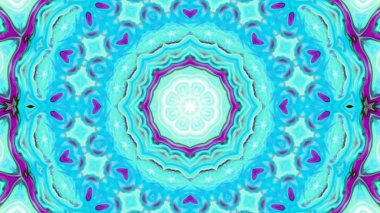 Soyut boya fırça mürekkep patlayabilir formanın düzgün kavramı simetrik desen süs dekoratif Kaleidoscope hareketi geometrik daire ve yıldız şekiller