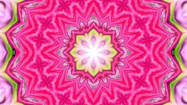 Soyut boya fırça mürekkep patlayabilir formanın düzgün kavramı simetrik desen süs dekoratif Kaleidoscope hareketi geometrik daire ve yıldız şekiller