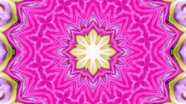 Soyut boya fırça mürekkep patlayabilir formanın düzgün kavramı simetrik desen süs dekoratif Kaleidoscope hareketi geometrik daire ve yıldız şekiller