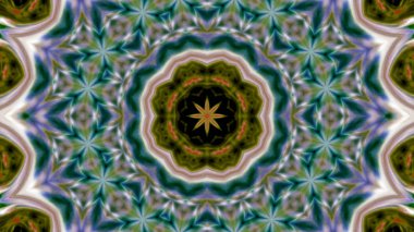 Soyut boya fırça mürekkep patlayabilir formanın düzgün kavramı simetrik desen süs dekoratif Kaleidoscope hareketi geometrik daire ve yıldız şekiller