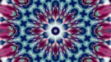 Soyut boya fırça mürekkep patlayabilir formanın düzgün kavramı simetrik desen süs dekoratif Kaleidoscope hareketi geometrik daire ve yıldız şekiller