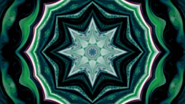 Soyut boya fırça mürekkep patlayabilir formanın düzgün kavramı simetrik desen süs dekoratif Kaleidoscope hareketi geometrik daire ve yıldız şekiller