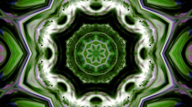 Soyut boya fırça mürekkep patlayabilir formanın düzgün kavramı simetrik desen süs dekoratif Kaleidoscope hareketi geometrik daire ve yıldız şekiller