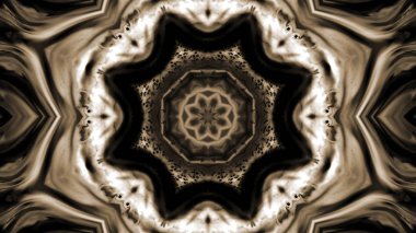 Soyut boya fırça mürekkep patlayabilir formanın düzgün kavramı simetrik desen süs dekoratif Kaleidoscope hareketi geometrik daire ve yıldız şekiller