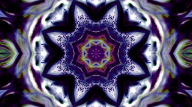 Soyut boya fırça mürekkep patlayabilir formanın düzgün kavramı simetrik desen süs dekoratif Kaleidoscope hareketi geometrik daire ve yıldız şekiller