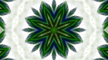 Soyut boya fırça mürekkep patlayabilir formanın düzgün kavramı simetrik desen süs dekoratif Kaleidoscope hareketi geometrik daire ve yıldız şekiller