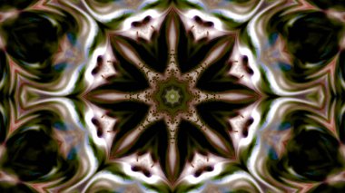 Soyut boya fırça mürekkep patlayabilir formanın düzgün kavramı simetrik desen süs dekoratif Kaleidoscope hareketi geometrik daire ve yıldız şekiller