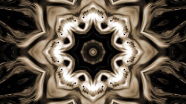 Soyut boya fırça mürekkep patlayabilir formanın düzgün kavramı simetrik desen süs dekoratif Kaleidoscope hareketi geometrik daire ve yıldız şekiller