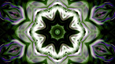 Soyut boya fırça mürekkep patlayabilir formanın düzgün kavramı simetrik desen süs dekoratif Kaleidoscope hareketi geometrik daire ve yıldız şekiller