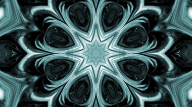 Soyut boya fırça mürekkep patlayabilir formanın düzgün kavramı simetrik desen süs dekoratif Kaleidoscope hareketi geometrik daire ve yıldız şekiller