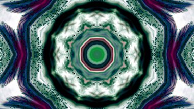 Soyut boya fırça mürekkep patlayabilir formanın düzgün kavramı simetrik desen süs dekoratif Kaleidoscope hareketi geometrik daire ve yıldız şekiller