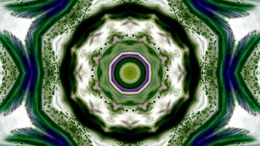 Soyut boya fırça mürekkep patlayabilir formanın düzgün kavramı simetrik desen süs dekoratif Kaleidoscope hareketi geometrik daire ve yıldız şekiller