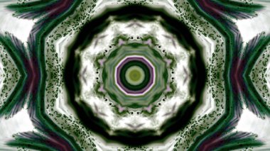 Soyut boya fırça mürekkep patlayabilir formanın düzgün kavramı simetrik desen süs dekoratif Kaleidoscope hareketi geometrik daire ve yıldız şekiller