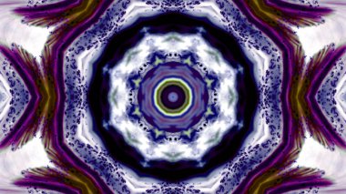 Soyut boya fırça mürekkep patlayabilir formanın düzgün kavramı simetrik desen süs dekoratif Kaleidoscope hareketi geometrik daire ve yıldız şekiller