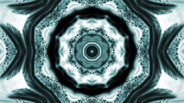 Soyut boya fırça mürekkep patlayabilir formanın düzgün kavramı simetrik desen süs dekoratif Kaleidoscope hareketi geometrik daire ve yıldız şekiller