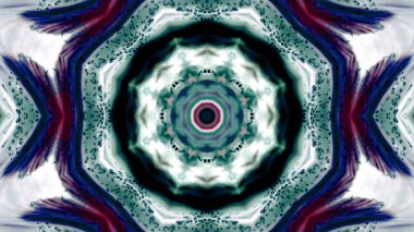 Soyut boya fırça mürekkep patlayabilir formanın düzgün kavramı simetrik desen süs dekoratif Kaleidoscope hareketi geometrik daire ve yıldız şekiller