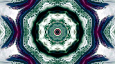 Soyut boya fırça mürekkep patlayabilir formanın düzgün kavramı simetrik desen süs dekoratif Kaleidoscope hareketi geometrik daire ve yıldız şekiller