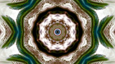 Soyut boya fırça mürekkep patlayabilir formanın düzgün kavramı simetrik desen süs dekoratif Kaleidoscope hareketi geometrik daire ve yıldız şekiller