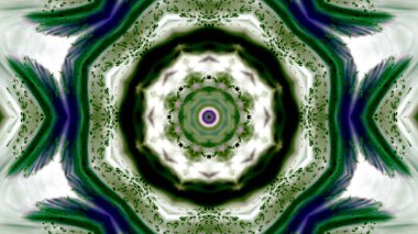 Soyut boya fırça mürekkep patlayabilir formanın düzgün kavramı simetrik desen süs dekoratif Kaleidoscope hareketi geometrik daire ve yıldız şekiller