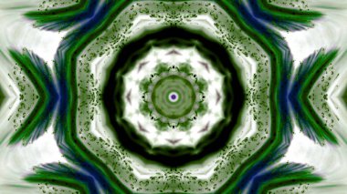 Soyut boya fırça mürekkep patlayabilir formanın düzgün kavramı simetrik desen süs dekoratif Kaleidoscope hareketi geometrik daire ve yıldız şekiller