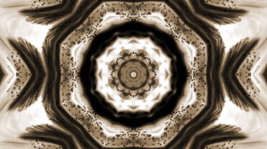 Soyut boya fırça mürekkep patlayabilir formanın düzgün kavramı simetrik desen süs dekoratif Kaleidoscope hareketi geometrik daire ve yıldız şekiller