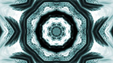 Soyut boya fırça mürekkep patlayabilir formanın düzgün kavramı simetrik desen süs dekoratif Kaleidoscope hareketi geometrik daire ve yıldız şekiller