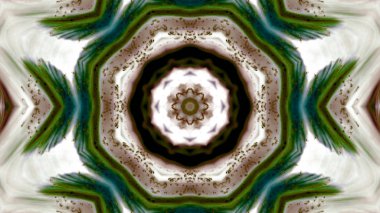 Soyut boya fırça mürekkep patlayabilir formanın düzgün kavramı simetrik desen süs dekoratif Kaleidoscope hareketi geometrik daire ve yıldız şekiller