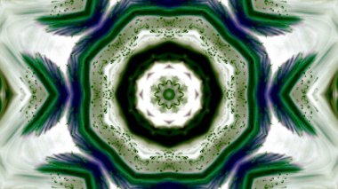 Soyut boya fırça mürekkep patlayabilir formanın düzgün kavramı simetrik desen süs dekoratif Kaleidoscope hareketi geometrik daire ve yıldız şekiller