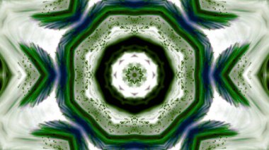 Soyut boya fırça mürekkep patlayabilir formanın düzgün kavramı simetrik desen süs dekoratif Kaleidoscope hareketi geometrik daire ve yıldız şekiller