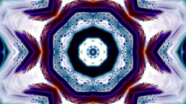 Soyut boya fırça mürekkep patlayabilir formanın düzgün kavramı simetrik desen süs dekoratif Kaleidoscope hareketi geometrik daire ve yıldız şekiller