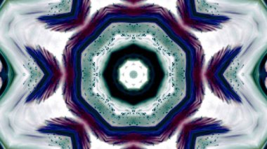 Soyut boya fırça mürekkep patlayabilir formanın düzgün kavramı simetrik desen süs dekoratif Kaleidoscope hareketi geometrik daire ve yıldız şekiller