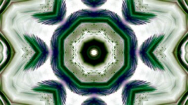 Soyut boya fırça mürekkep patlayabilir formanın düzgün kavramı simetrik desen süs dekoratif Kaleidoscope hareketi geometrik daire ve yıldız şekiller