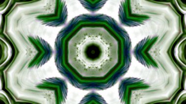 Soyut boya fırça mürekkep patlayabilir formanın düzgün kavramı simetrik desen süs dekoratif Kaleidoscope hareketi geometrik daire ve yıldız şekiller