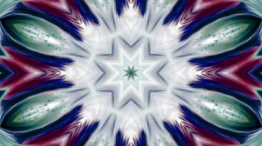 Soyut boya fırça mürekkep patlayabilir formanın düzgün kavramı simetrik desen süs dekoratif Kaleidoscope hareketi geometrik daire ve yıldız şekiller