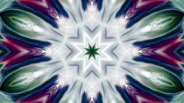 Soyut boya fırça mürekkep patlayabilir formanın düzgün kavramı simetrik desen süs dekoratif Kaleidoscope hareketi geometrik daire ve yıldız şekiller