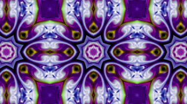 Soyut boya fırça mürekkep patlayabilir formanın düzgün kavramı simetrik desen süs dekoratif Kaleidoscope hareketi geometrik daire ve yıldız şekiller