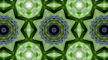 Soyut boya fırça mürekkep patlayabilir formanın düzgün kavramı simetrik desen süs dekoratif Kaleidoscope hareketi geometrik daire ve yıldız şekiller