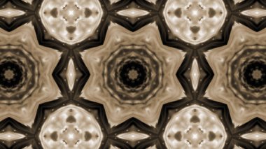 Soyut boya fırça mürekkep patlayabilir formanın düzgün kavramı simetrik desen süs dekoratif Kaleidoscope hareketi geometrik daire ve yıldız şekiller