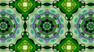 Soyut boya fırça mürekkep patlayabilir formanın düzgün kavramı simetrik desen süs dekoratif Kaleidoscope hareketi geometrik daire ve yıldız şekiller