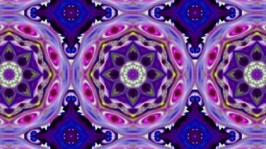 Soyut boya fırça mürekkep patlayabilir formanın düzgün kavramı simetrik desen süs dekoratif Kaleidoscope hareketi geometrik daire ve yıldız şekiller