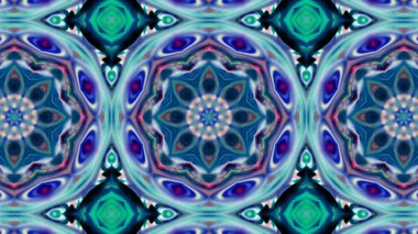 Soyut boya fırça mürekkep patlayabilir formanın düzgün kavramı simetrik desen süs dekoratif Kaleidoscope hareketi geometrik daire ve yıldız şekiller