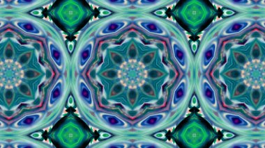 Soyut boya fırça mürekkep patlayabilir formanın düzgün kavramı simetrik desen süs dekoratif Kaleidoscope hareketi geometrik daire ve yıldız şekiller