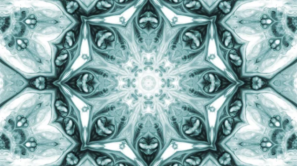 Soyut boya fırça mürekkep patlayabilir formanın düzgün kavramı simetrik desen süs dekoratif Kaleidoscope hareketi geometrik daire ve yıldız şekiller