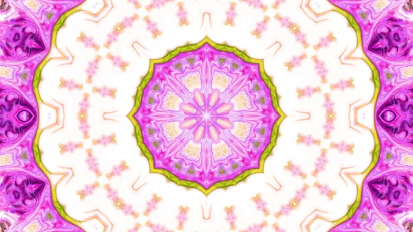 Soyut boya fırça mürekkep patlayabilir formanın düzgün kavramı simetrik desen süs dekoratif Kaleidoscope hareketi geometrik daire ve yıldız şekiller