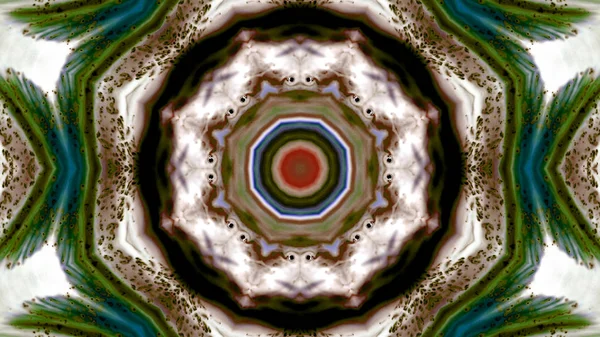 Soyut boya fırça mürekkep patlayabilir formanın düzgün kavramı simetrik desen süs dekoratif Kaleidoscope hareketi geometrik daire ve yıldız şekiller