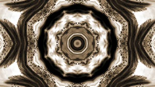 Soyut boya fırça mürekkep patlayabilir formanın düzgün kavramı simetrik desen süs dekoratif Kaleidoscope hareketi geometrik daire ve yıldız şekiller