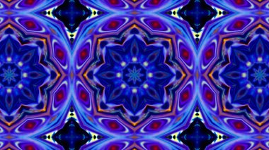 Soyut boya fırça mürekkep patlayabilir formanın düzgün kavramı simetrik desen süs dekoratif Kaleidoscope hareketi geometrik daire ve yıldız şekiller