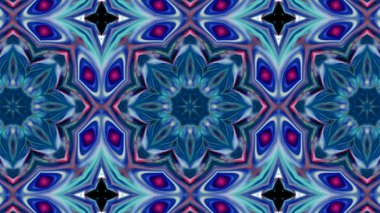 Soyut boya fırça mürekkep patlayabilir formanın düzgün kavramı simetrik desen süs dekoratif Kaleidoscope hareketi geometrik daire ve yıldız şekiller